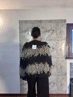 Cardigan Frangiato Vicolo a Blocchi di Colore