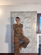 Completo Coordinato Maglia e Pantaloni a Zig-Zag – Stile Missoni