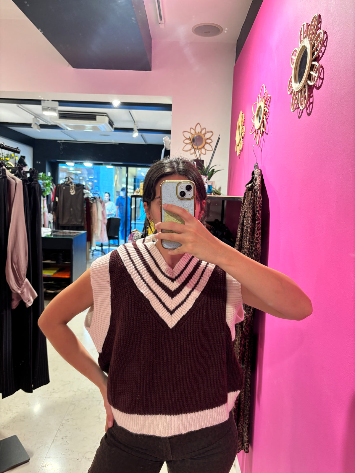 Maglia TOTR senza maniche scollo a V manica lunga bicolore