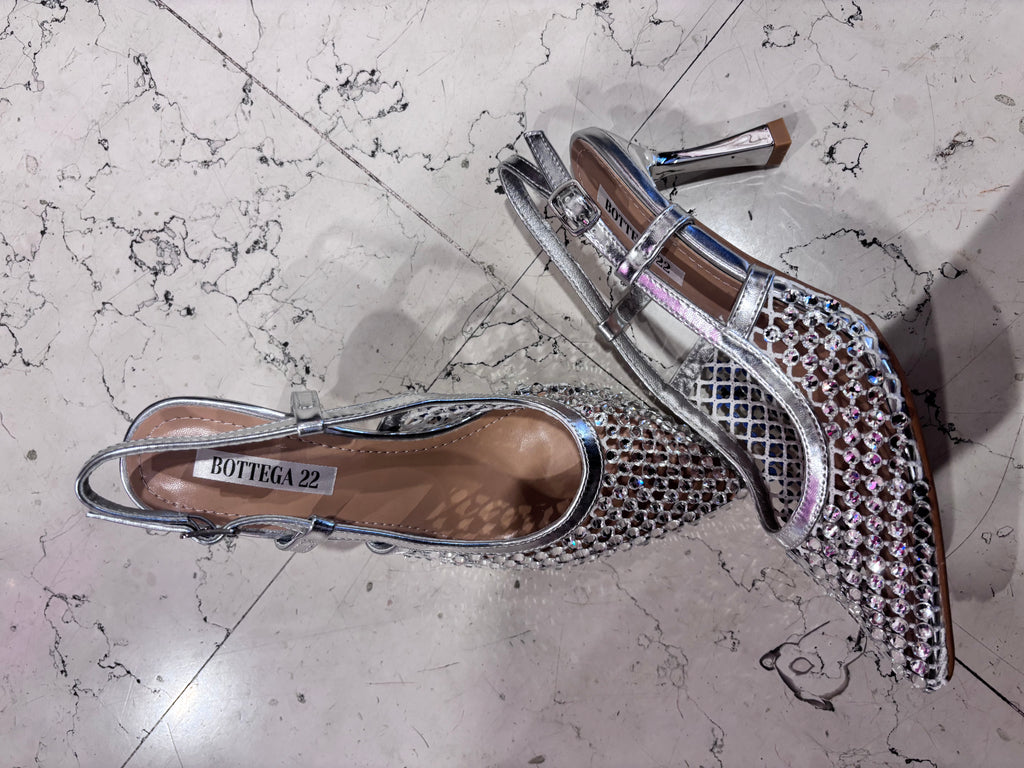 Scarpe Gioiello in Mesh e Cristalli "Aura"