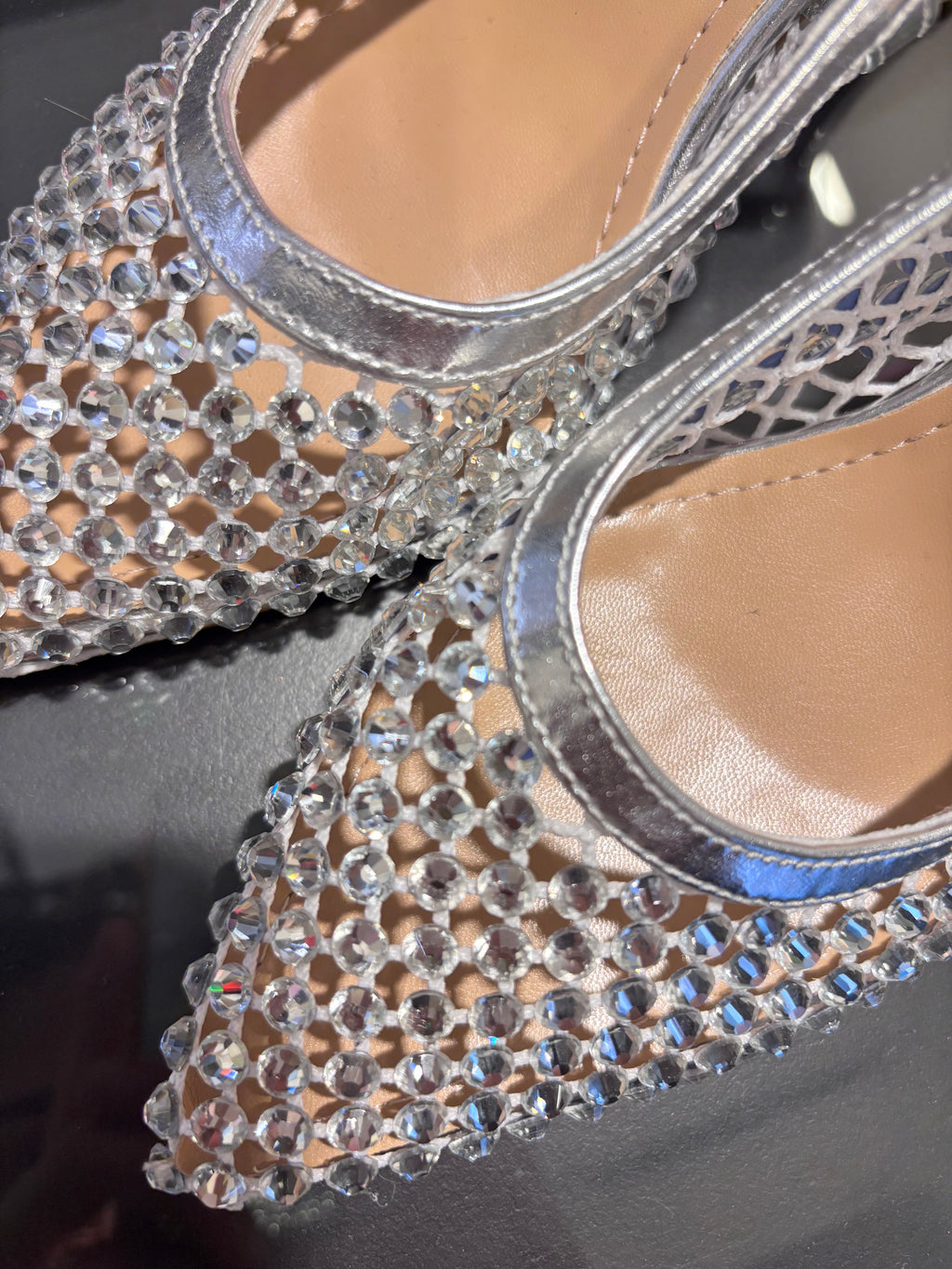 Scarpe Gioiello in Mesh e Cristalli "Aura"