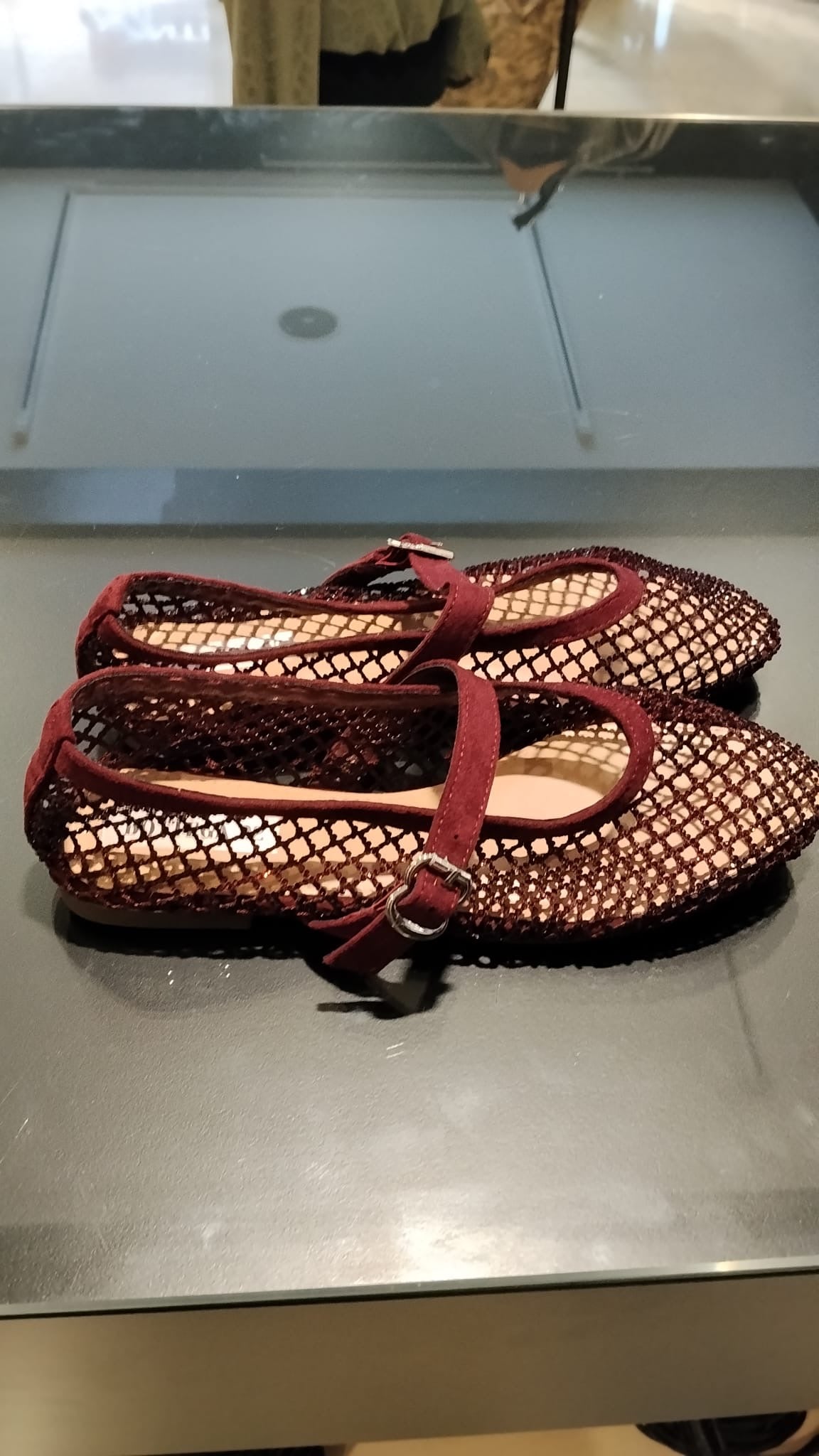 Ballerina bordeaux scamosciata
