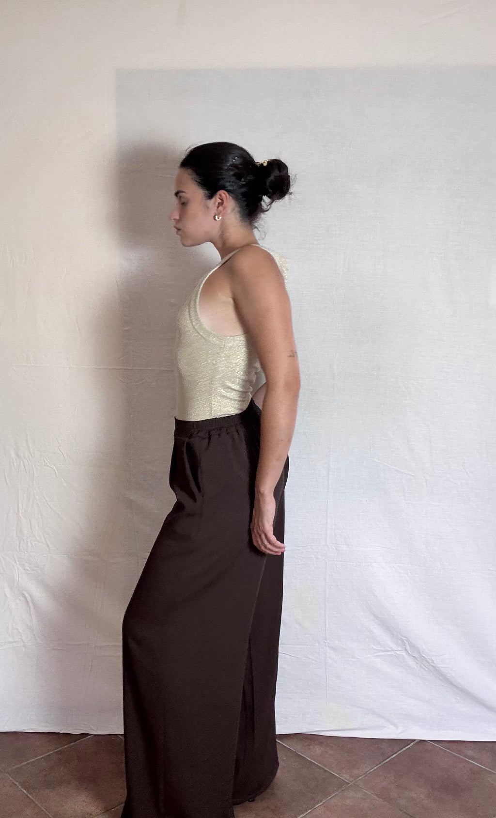 Pantalone palazzo fluido