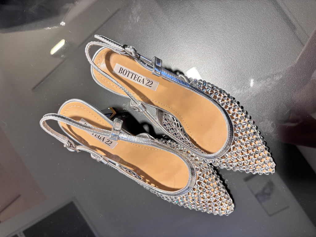 Scarpe Gioiello in Mesh e Cristalli "Aura"