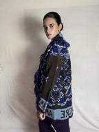 Cardigan a portafoglio in maglia testurizzata con frange VICOLO