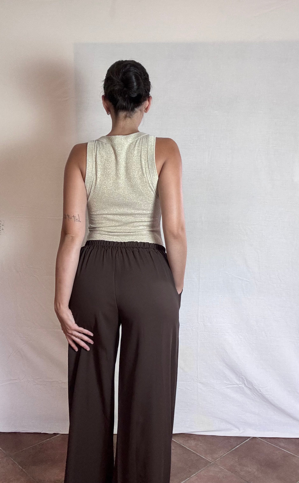 Pantalone palazzo fluido