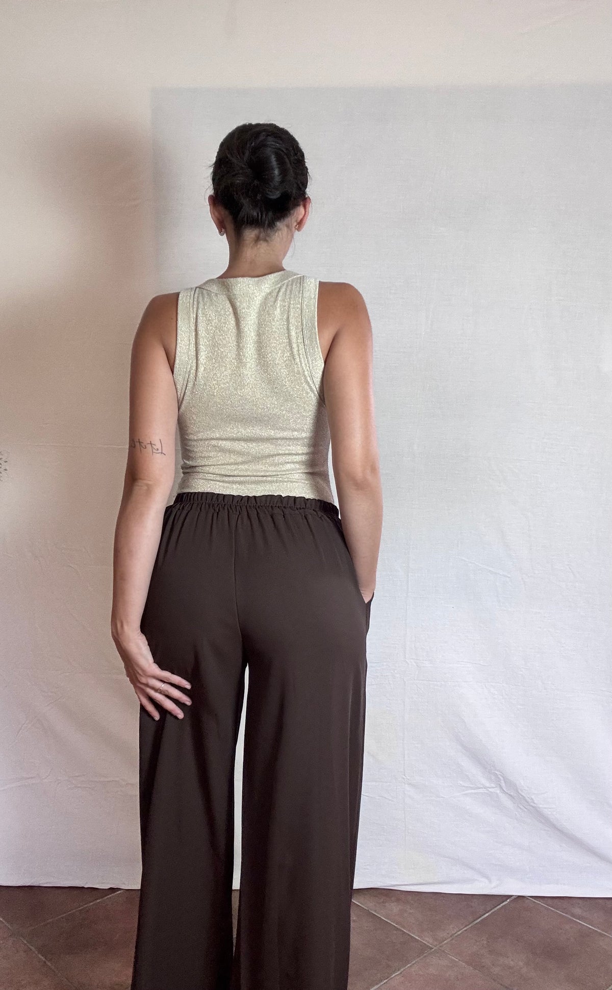 Pantalone palazzo fluido