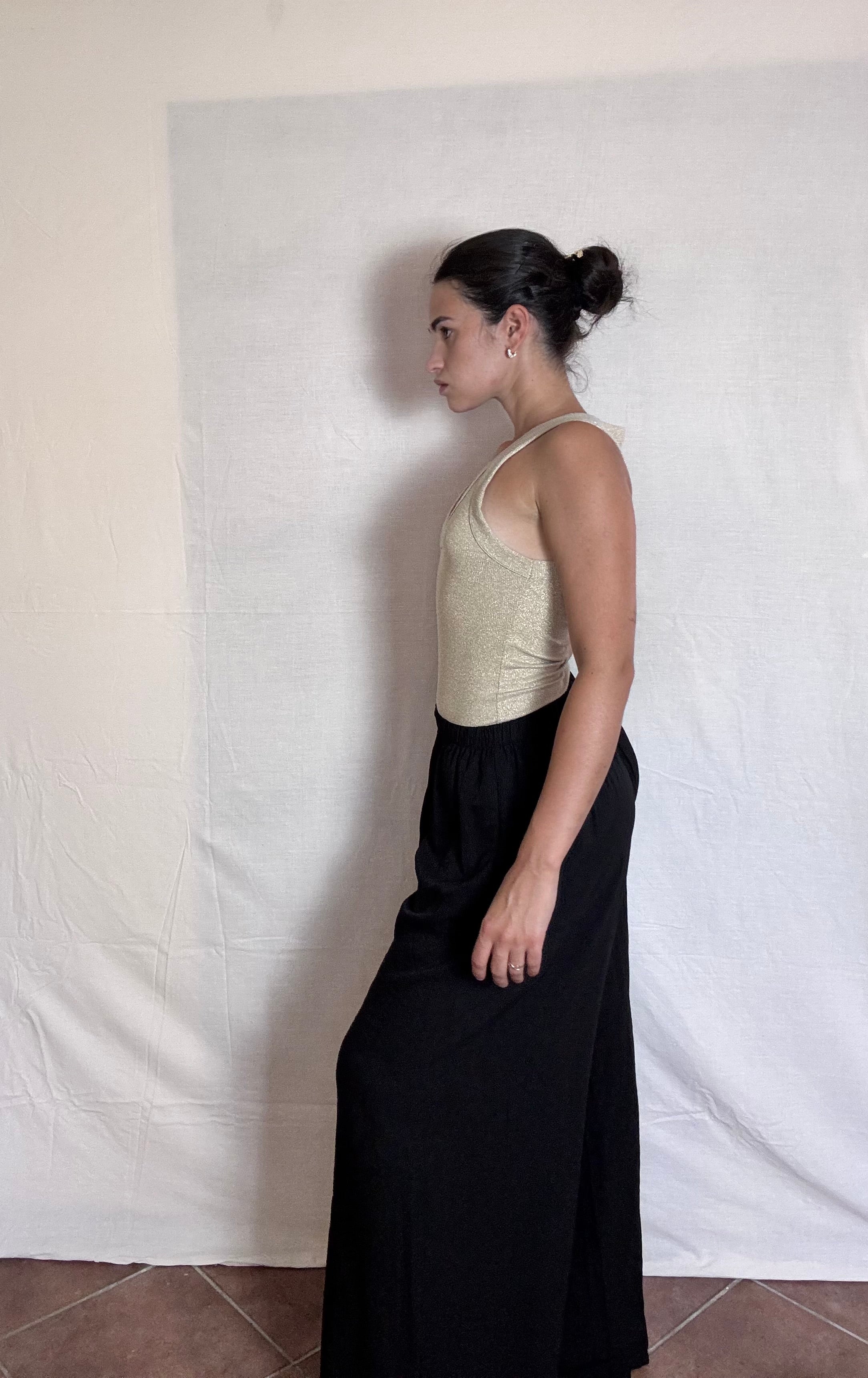 Pantalone palazzo fluido